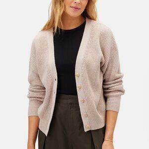 Amour Vert Palmer cardigan in oat XL